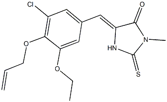 5-[4-(allyloxy)-3-chloro-5-ethoxybenzylidene]-3-methyl-2-thioxo-4-imidazolidinone,429636-01-1,结构式