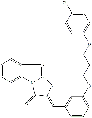 2-{3-[3-(4-chlorophenoxy)propoxy]benzylidene}[1,3]thiazolo[3,2-a]benzimidazol-3(2H)-one|