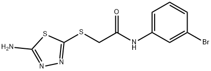 2-[(5-amino-1,3,4-thiadiazol-2-yl)sulfanyl]-N-(3-bromophenyl)acetamide Structure