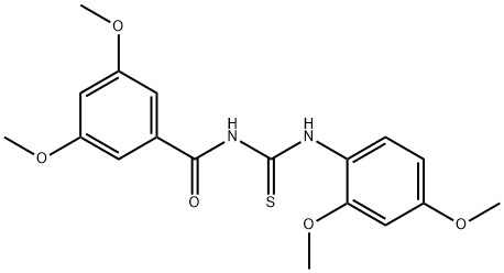 N-(3,5-dimethoxybenzoyl)-N'-(2,4-dimethoxyphenyl)thiourea Struktur