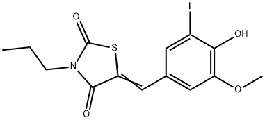 429641-20-3 5-(4-hydroxy-3-iodo-5-methoxybenzylidene)-3-propyl-1,3-thiazolidine-2,4-dione