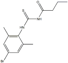 N-(4-bromo-2,6-dimethylphenyl)-N'-butyrylthiourea Struktur