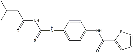 N-[4-({[(3-methylbutanoyl)amino]carbothioyl}amino)phenyl]-2-thiophenecarboxamide Struktur