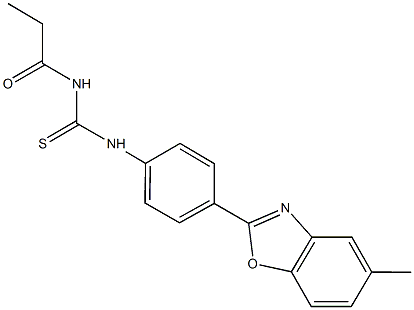 N-[4-(5-methyl-1,3-benzoxazol-2-yl)phenyl]-N'-propionylthiourea,429642-09-1,结构式