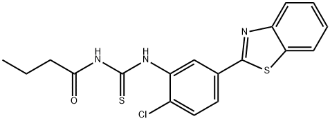 N-[5-(1,3-benzothiazol-2-yl)-2-chlorophenyl]-N'-butyrylthiourea Structure