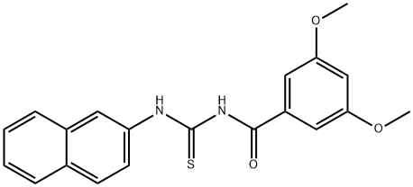 N-(3,5-dimethoxybenzoyl)-N'-(2-naphthyl)thiourea Structure