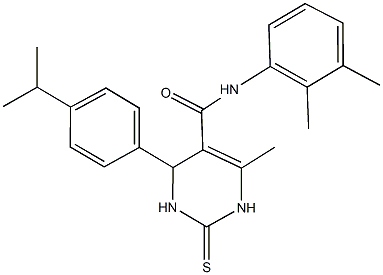 N-(2,3-dimethylphenyl)-4-(4-isopropylphenyl)-6-methyl-2-thioxo-1,2,3,4-tetrahydropyrimidine-5-carboxamide Structure