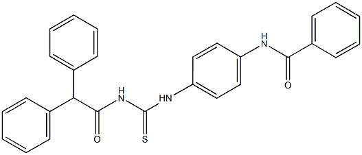 N-[4-({[(diphenylacetyl)amino]carbothioyl}amino)phenyl]benzamide Structure