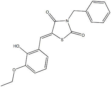 3-benzyl-5-(3-ethoxy-2-hydroxybenzylidene)-1,3-thiazolidine-2,4-dione|