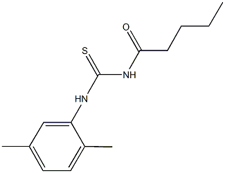 N-(2,5-dimethylphenyl)-N'-pentanoylthiourea 化学構造式