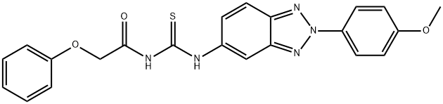 N-[2-(4-methoxyphenyl)-2H-1,2,3-benzotriazol-5-yl]-N'-(phenoxyacetyl)thiourea,429647-91-6,结构式