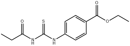 ethyl 4-{[(propionylamino)carbothioyl]amino}benzoate Structure