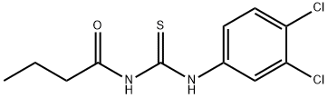 N-butyryl-N'-(3,4-dichlorophenyl)thiourea 化学構造式