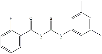 N-(3,5-dimethylphenyl)-N'-(2-fluorobenzoyl)thiourea,429651-84-3,结构式