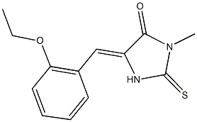 5-(2-ethoxybenzylidene)-3-methyl-2-thioxo-4-imidazolidinone Structure