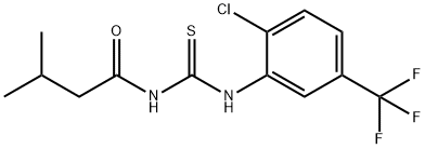 N-[2-chloro-5-(trifluoromethyl)phenyl]-N'-(3-methylbutanoyl)thiourea 结构式