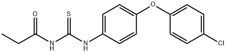 N-[4-(4-chlorophenoxy)phenyl]-N'-propionylthiourea Struktur