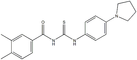 429654-78-4 N-(3,4-dimethylbenzoyl)-N'-[4-(1-pyrrolidinyl)phenyl]thiourea