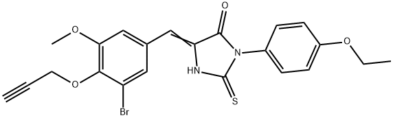 429654-80-8 5-[3-bromo-5-methoxy-4-(2-propynyloxy)benzylidene]-3-(4-ethoxyphenyl)-2-thioxo-4-imidazolidinone