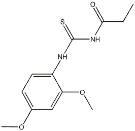 N-(2,4-dimethoxyphenyl)-N'-propionylthiourea Struktur