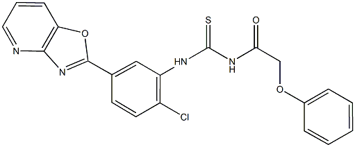 429656-42-8 N-(2-chloro-5-[1,3]oxazolo[4,5-b]pyridin-2-ylphenyl)-N'-(phenoxyacetyl)thiourea