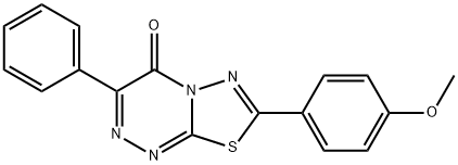7-(4-methoxyphenyl)-3-phenyl-4H-[1,3,4]thiadiazolo[2,3-c][1,2,4]triazin-4-one 结构式