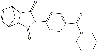 4-[4-(piperidin-1-ylcarbonyl)phenyl]-4-azatricyclo[5.2.1.0~2,6~]dec-8-ene-3,5-dione 结构式