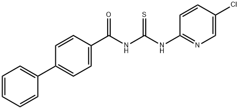 4-[({[(5-chloropyridin-2-yl)amino]carbothioyl}amino)carbonyl]-1,1'-biphenyl 结构式