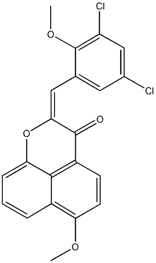 2-(3,5-dichloro-2-methoxybenzylidene)-6-methoxybenzo[de]chromen-3(2H)-one Structure