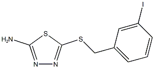 5-[(3-iodobenzyl)sulfanyl]-1,3,4-thiadiazol-2-amine Structure