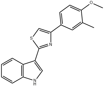 3-[4-(4-methoxy-3-methylphenyl)-1,3-thiazol-2-yl]-1H-indole,430443-47-3,结构式