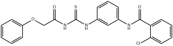 2-chloro-N-[3-({[(phenoxyacetyl)amino]carbothioyl}amino)phenyl]benzamide,430443-59-7,结构式