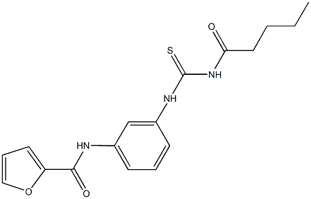 N-(3-{[(pentanoylamino)carbothioyl]amino}phenyl)-2-furamide,430443-61-1,结构式