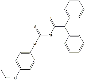 N-(diphenylacetyl)-N'-(4-ethoxyphenyl)thiourea 结构式