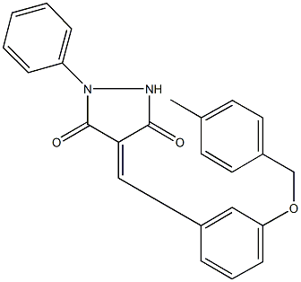 4-{3-[(4-methylbenzyl)oxy]benzylidene}-1-phenyl-3,5-pyrazolidinedione Structure