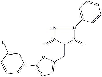 430445-64-0 4-{[5-(3-fluorophenyl)-2-furyl]methylene}-1-phenyl-3,5-pyrazolidinedione