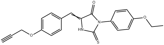 3-(4-ethoxyphenyl)-5-[4-(2-propynyloxy)benzylidene]-2-thioxo-4-imidazolidinone Structure