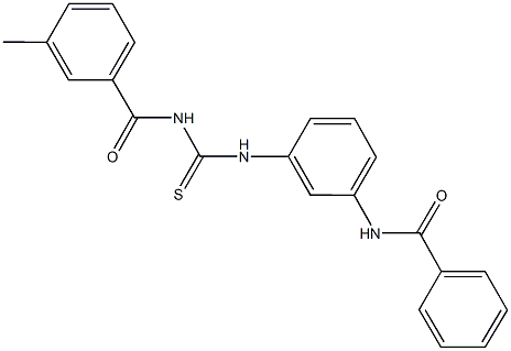 N-[3-({[(3-methylbenzoyl)amino]carbothioyl}amino)phenyl]benzamide Struktur