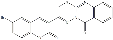 3-(6-bromo-2-oxo-2H-chromen-3-yl)-2H,6H-[1,3,4]thiadiazino[2,3-b]quinazolin-6-one Structure