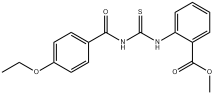 methyl 2-{[({[4-(ethyloxy)phenyl]carbonyl}amino)carbothioyl]amino}benzoate Structure