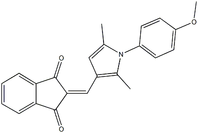 2-{[1-(4-methoxyphenyl)-2,5-dimethyl-1H-pyrrol-3-yl]methylene}-1H-indene-1,3(2H)-dione 结构式