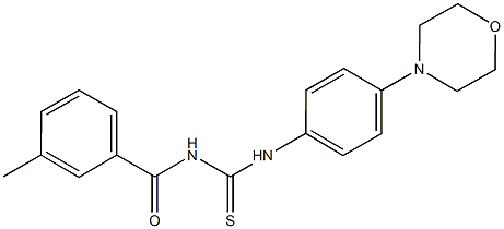 N-[(3-methylphenyl)carbonyl]-N'-(4-morpholin-4-ylphenyl)thiourea Structure