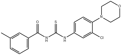 N-(3-chloro-4-morpholin-4-ylphenyl)-N'-(3-methylbenzoyl)thiourea Structure