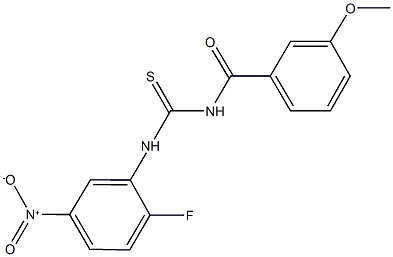N-{2-fluoro-5-nitrophenyl}-N'-(3-methoxybenzoyl)thiourea,430456-73-8,结构式