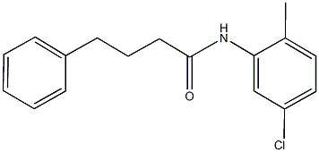 N-(5-chloro-2-methylphenyl)-4-phenylbutanamide,430456-81-8,结构式