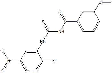 N-{2-chloro-5-nitrophenyl}-N'-(3-methoxybenzoyl)thiourea Struktur