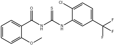 N-[2-chloro-5-(trifluoromethyl)phenyl]-N'-(2-methoxybenzoyl)thiourea Structure