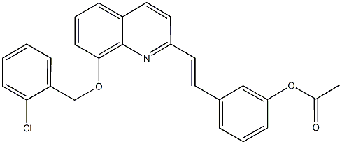 3-(2-{8-[(2-chlorobenzyl)oxy]-2-quinolinyl}vinyl)phenyl acetate|