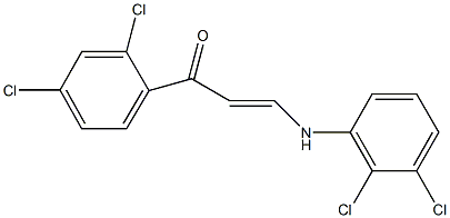 3-(2,3-dichloroanilino)-1-(2,4-dichlorophenyl)prop-2-en-1-one 化学構造式