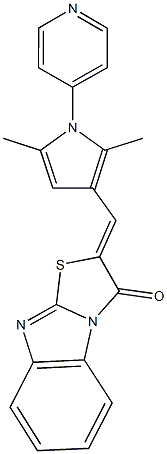 2-{[2,5-dimethyl-1-(4-pyridinyl)-1H-pyrrol-3-yl]methylene}[1,3]thiazolo[3,2-a]benzimidazol-3(2H)-one Structure